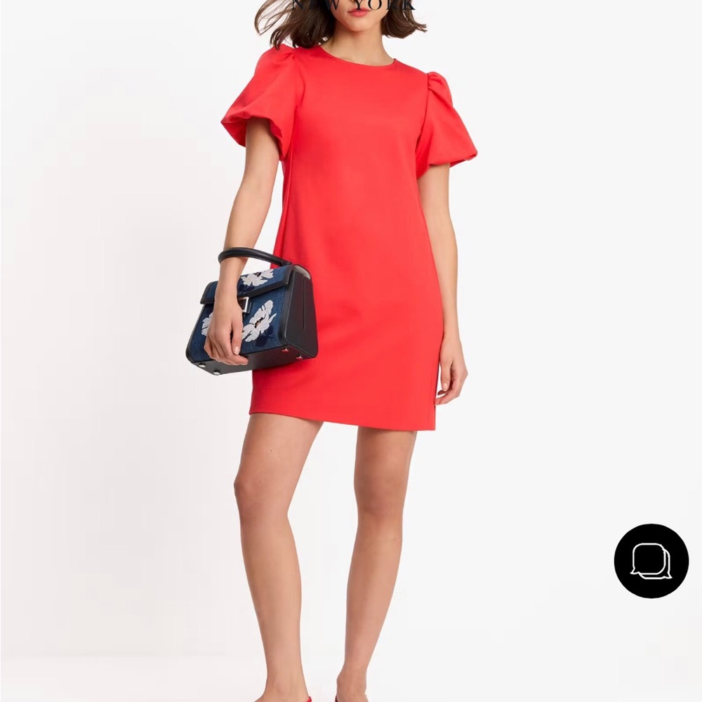 Ponte Puff-sleeve Dress